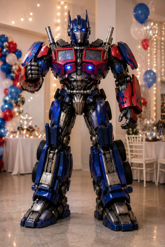 Blauer Roboterheld