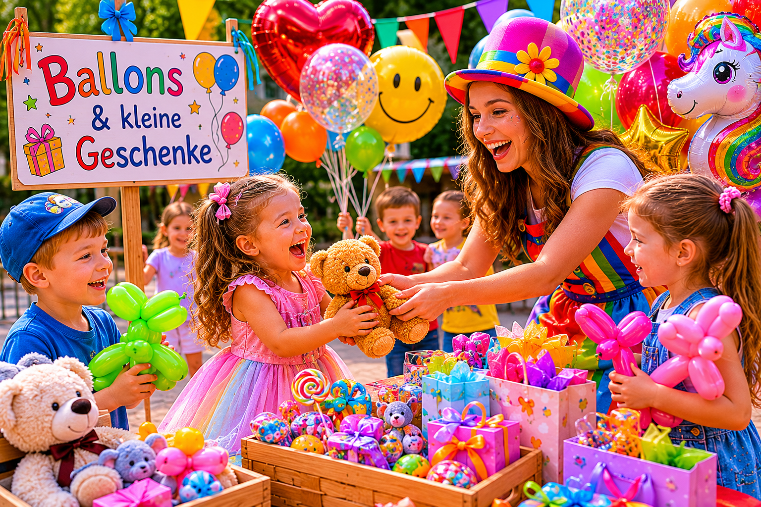 Ballons und kleine Geschenke