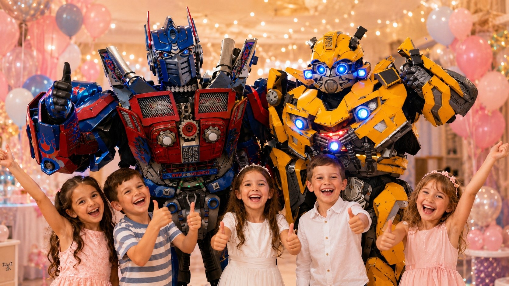 Kinderparty mit Animatron Robotern